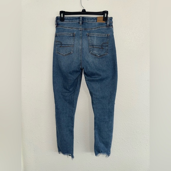 American Eagle Outfitters Blue Distressed Skinny Jeans - Picture 2 of 3